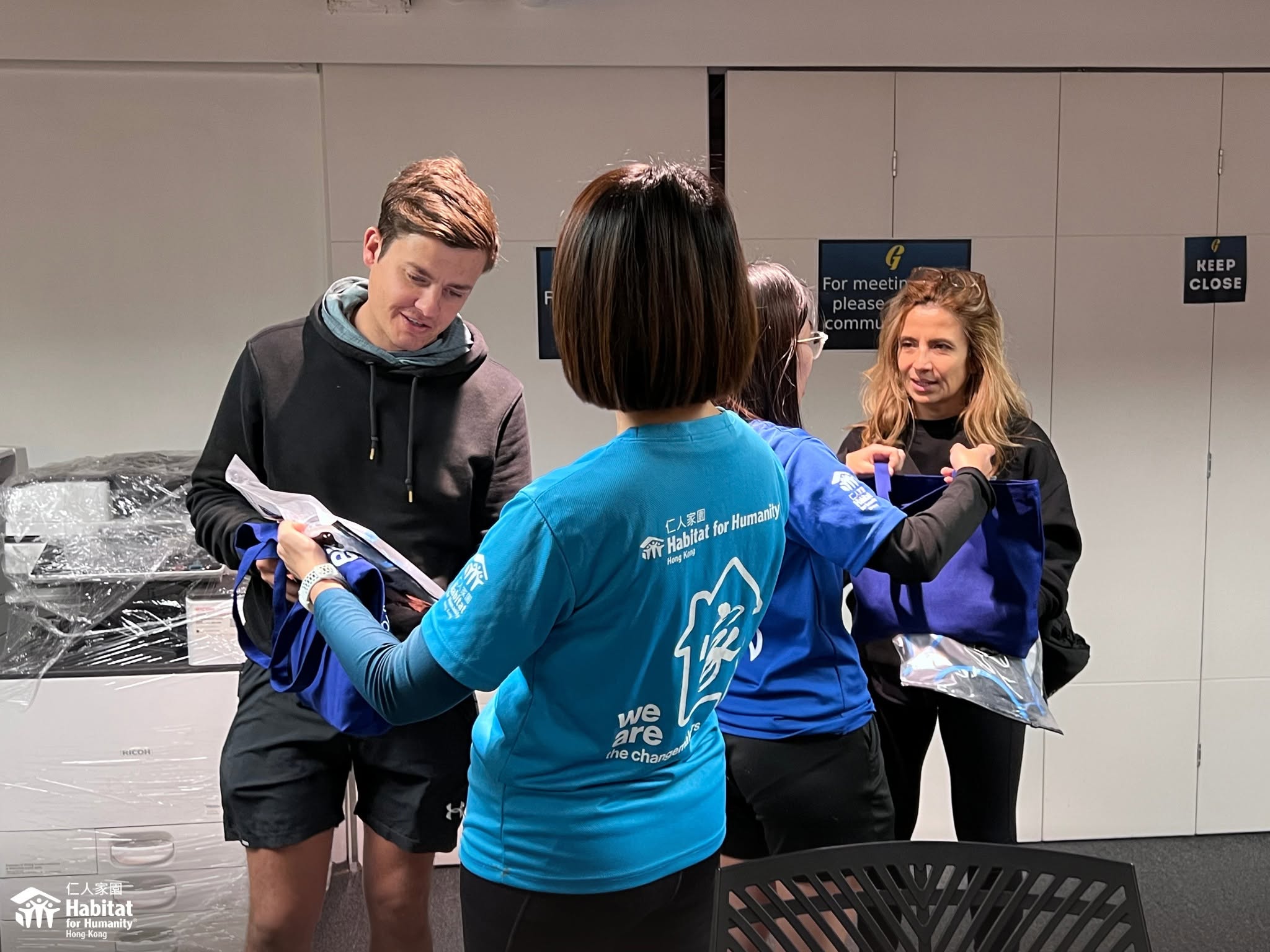 Students participating in a youth build programme